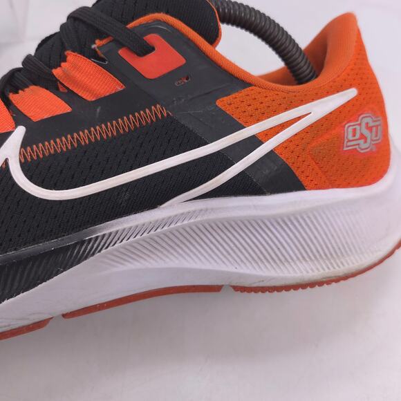 Nike Air Zoom Pegasus 38 OSU Athletic Shoe Mens Size 10 DJ0836-001 Black Orange - Picture 8 of 10